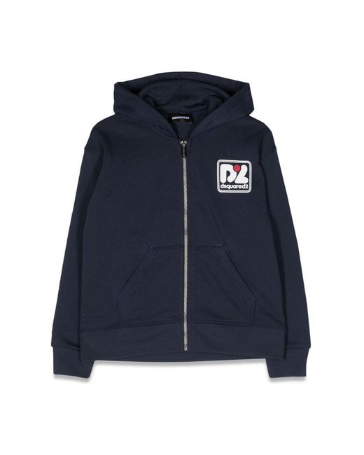 DSquared² Blue Zipper Hoodie