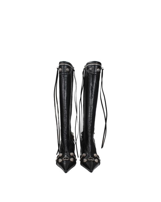 Balenciaga Black Stivali Donna Pelle Nero for men
