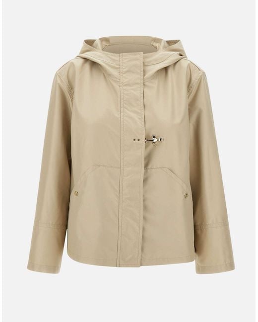 Fay Natural Technical Poplin Parka For