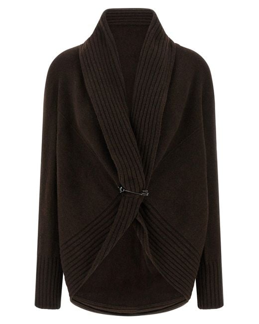 Alberta Ferretti Broche Cardigan in het Black