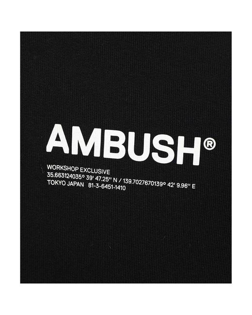 Ambush Black Cotton Logo Sweatshirt for men