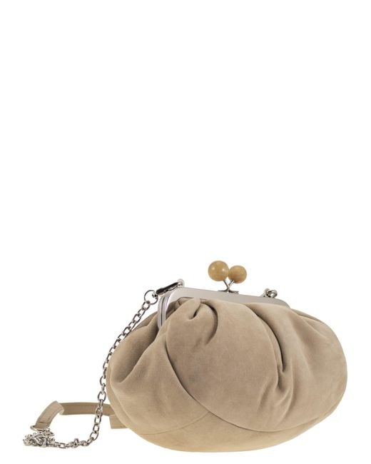 Weekend by Maxmara Valois Pasticcino Tas Klein In Suede in het Natural