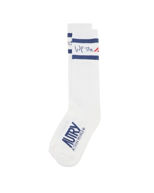Autry White Socken mit Logo