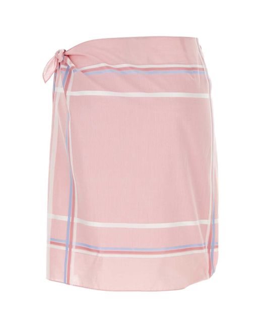 Prada Pink Cotton Skirt