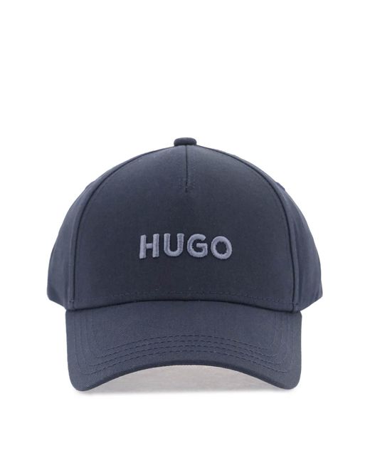 "Jude Capas de béisbol de logotipo bordado con HUGO de hombre de color Blue