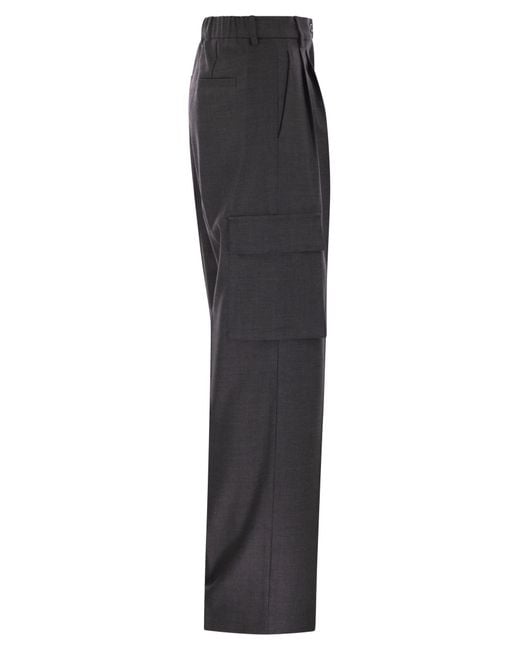 Herno Black Cargo Trousers