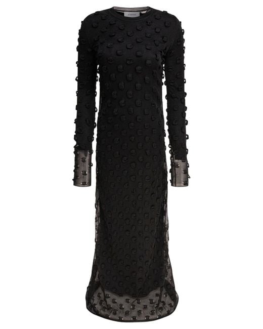 Sportmax Black Long Flared Dress Dresses