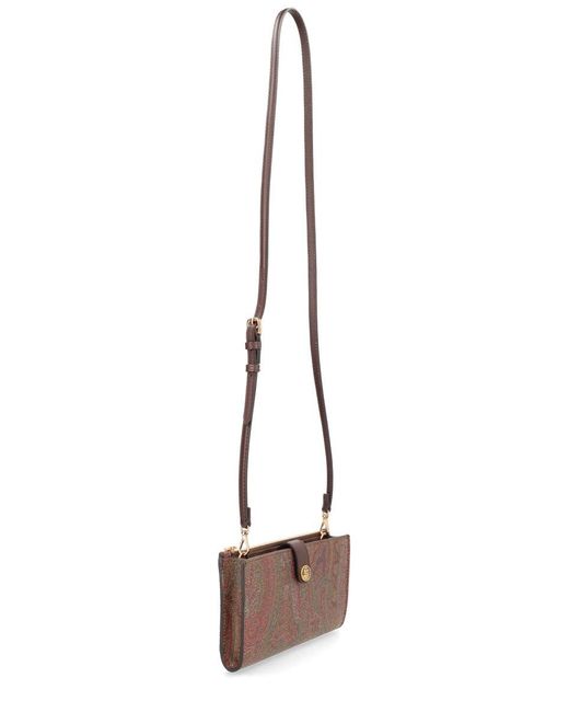 Etro Brown "Arnica" Shoulder Wallet