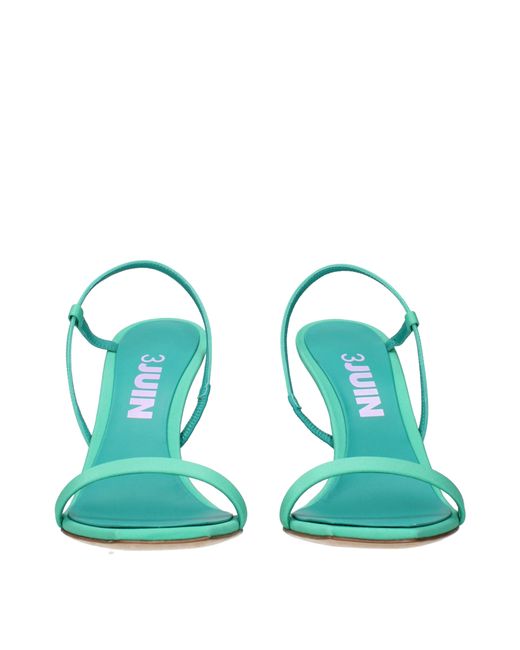 3Juin Green 3 Juin Sandals Ischia Fabric/Mint