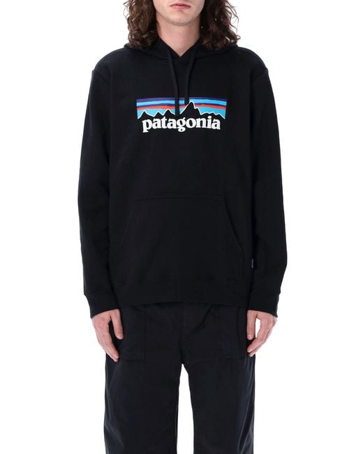 Patagonia Black P-6 Logo Uprisal Hoodie