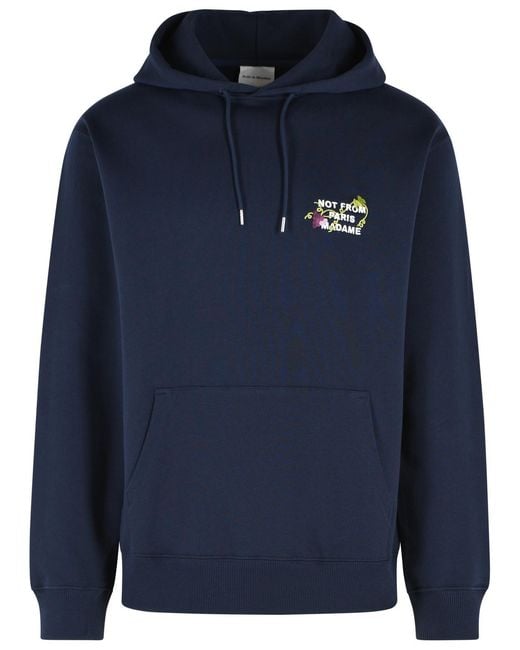 Drole de Monsieur Blue 'Vine Slogan' Cotton Sweatshirt