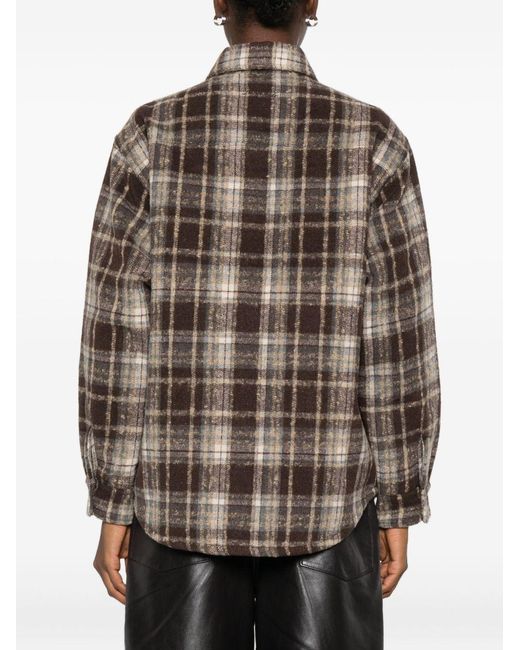 DUNST Flanel Checked Shirt in het Brown
