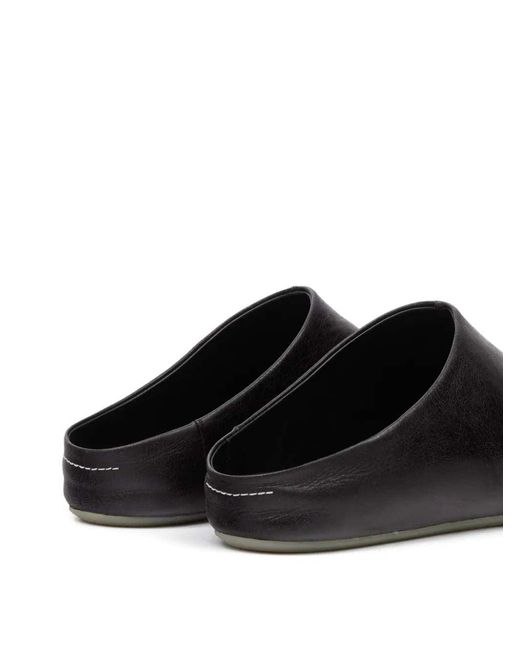 MM6 by Maison Margiela Brown Square Toe Slippers