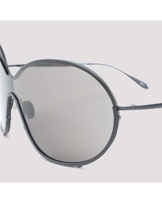 Alaïa Metallic Round Metal 93 Sunglasses