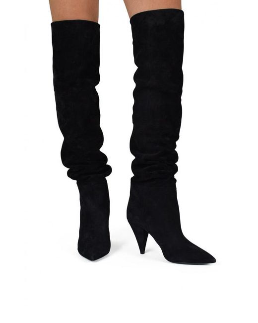 Saint Laurent Black Era 85 Over-The-Knee Boots