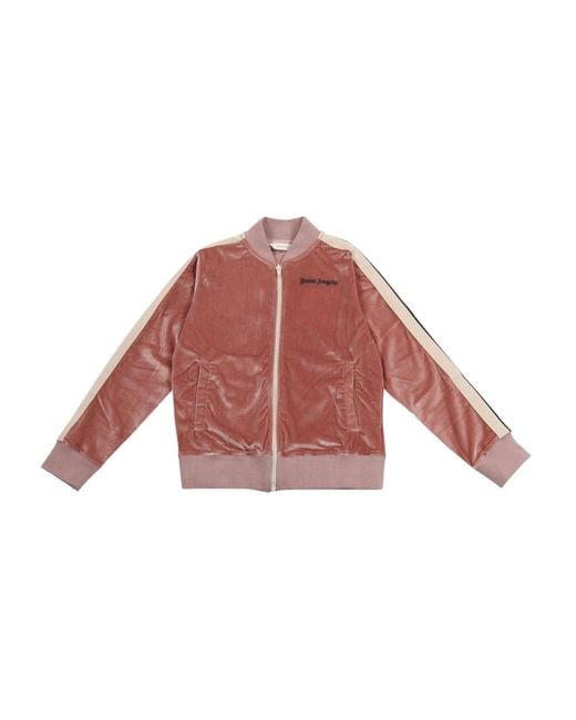 Palm Angels Pink Pa Chenille Track Jkt Antique Rose