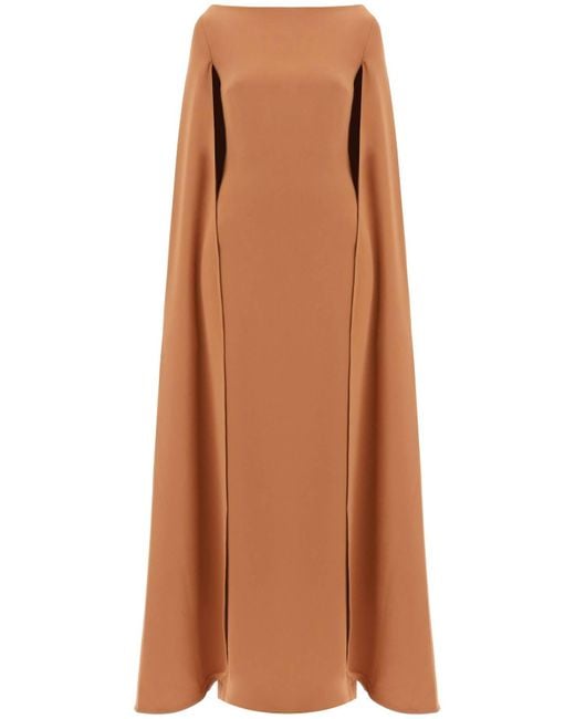 Maxi Dress Sadie con mangas de la capa Solace London de color Brown