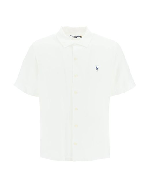 Polo Ralph Lauren Gestreiftes Leinenhemd in White für Herren
