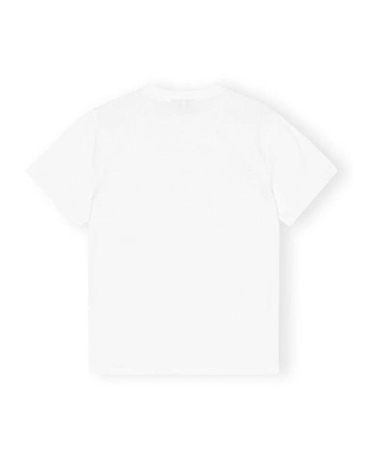 Ganni Pink Cherry Cotton T-Shirt