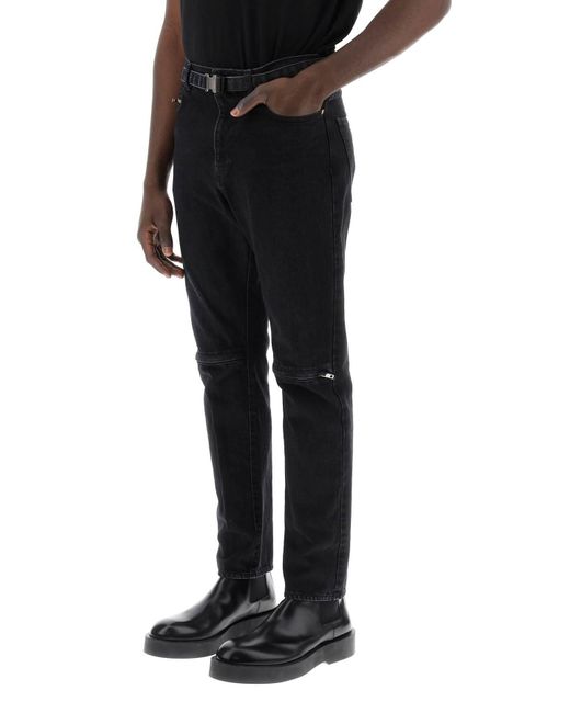 Sacai Slim Jeans mit Gürtel in Black für Herren