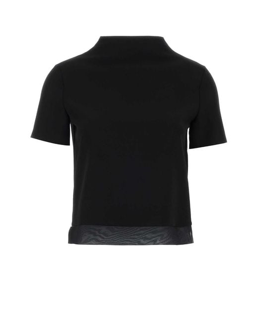 Jil Sander Black Wool Top