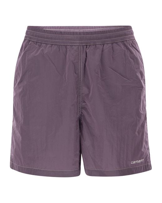 Carhartt Purple Swimsuit With Logo