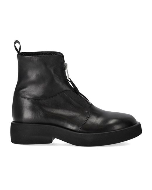 Elena Iachi Black Zipped Ankle Boot for men