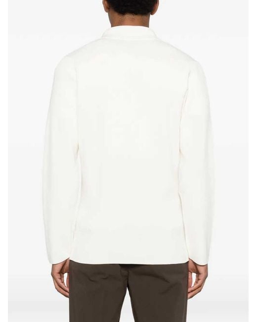 Lardini White Double-breasted Blazer