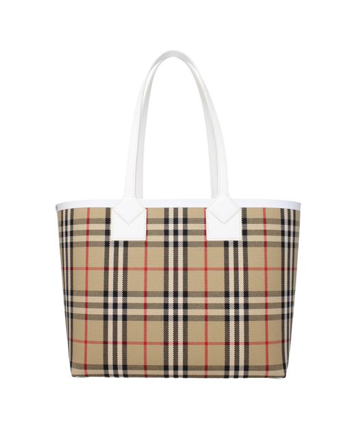 Burberry White Shoulder Bags Fabric
