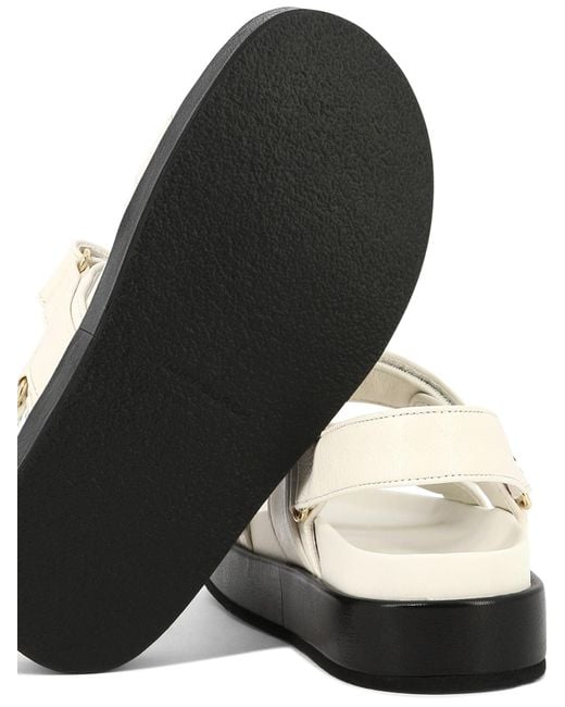 Tory Burch White Kira Sport Leather Sandals
