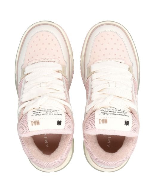 Amiri Pink Elevated Sneakers With Bold Silhouette