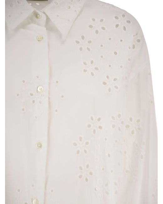 Camisa con bordado Herno de color White