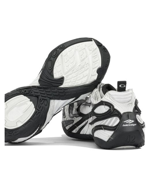 Balenciaga White "Soleless" Low Sneakers