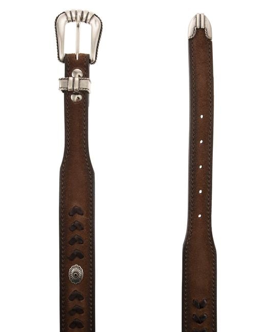 Alberto Luti White Burnt Belt for men