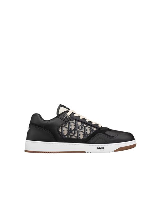 Dior Black Oblique Leather Sneakers for men