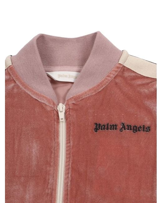 Palm Angels Pink Pa Chenille Track Jkt Antique Rose