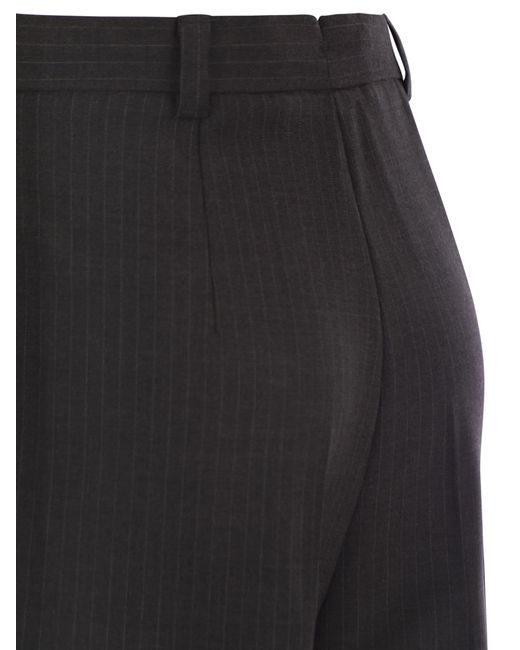 Fin de semana Max Mara Salsa Pantalones de pierna recta en lana virgen Weekend by Maxmara de color Black