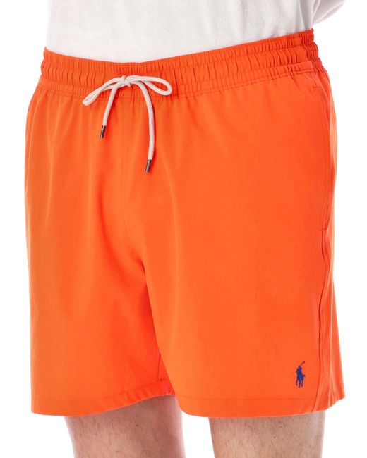 Polo Ralph Lauren Orange 14.6 Cm Traveller Classic Swimming Trunk for men