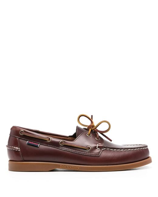 Sebago Brown Docksides Portland Waxed