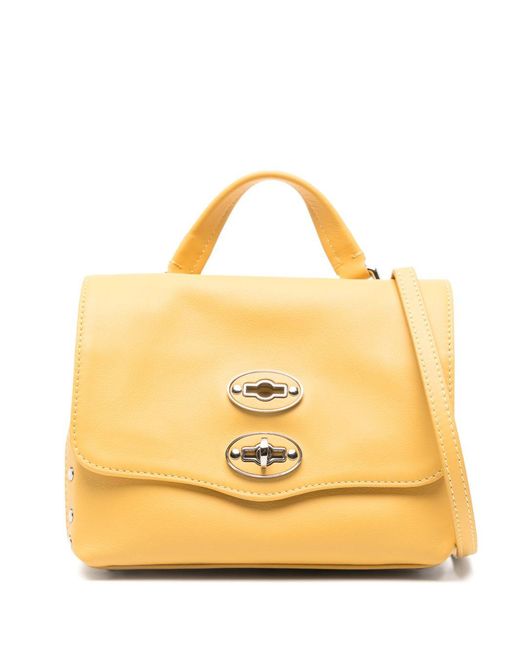 Zanellato Metallic Postina Saeta Baby Leather Handbag