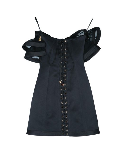 Elisabetta Franchi Black Abito Con Rouge