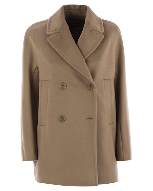 Max Mara Max Mara Studio Sheree Virgin Wool Caban in het Natural