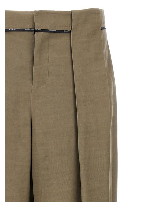 Pantalones Cupro Balmain de hombre de color Green