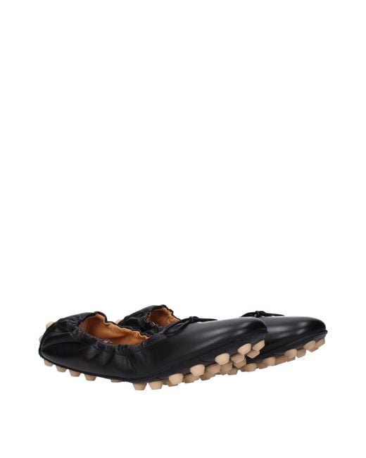 Tod's Black Ballerine Donna Pelle Nero