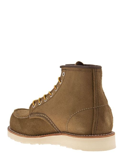 Red Wing Brown Classic Moc Mohave Suede Lace Up Boot