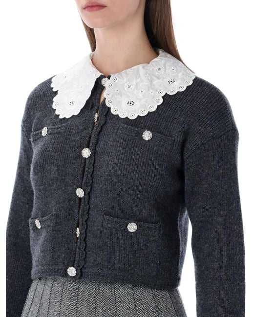 Pulls Autoportrait Gris Self-Portrait en coloris Black