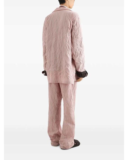 Dolce & Gabbana Pink Striped Dressing Gown