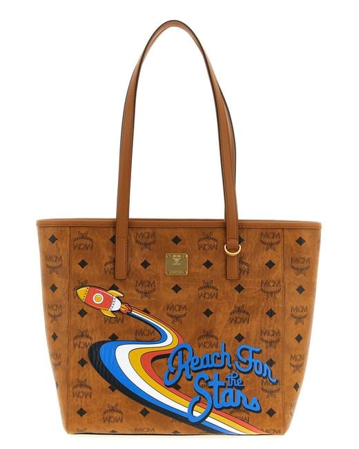 MCM Blue Small 'Toni' Einkaufstasche