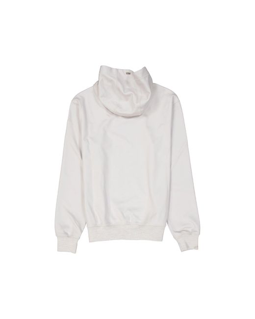 Herno White Hooded Sweatshirt for men