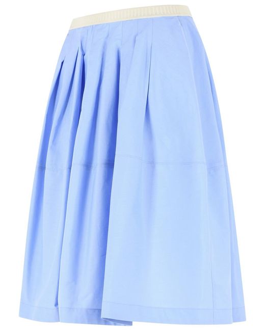 Marni Blue Iris Cotton Skirt